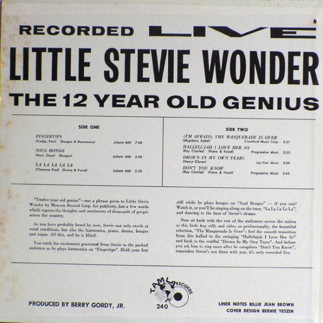 Tamla 240B - Wonder, Little Stevie