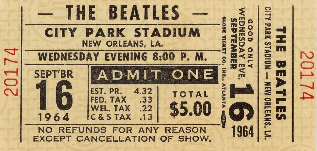 Е билет концерты. Старые билеты на концерты. The Beatles концерты билет. Билет на концерт Битлз. Старый билет.